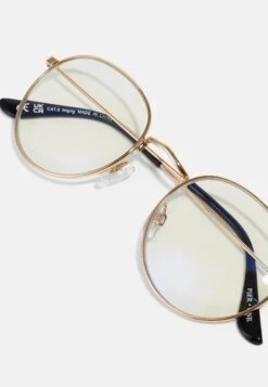 Pier One Unisex - Lunettes Anti-Lumière Bleue - Gold- Coloured -Pier One f33625ede44c4459b7dfbd3d3ec6aa31